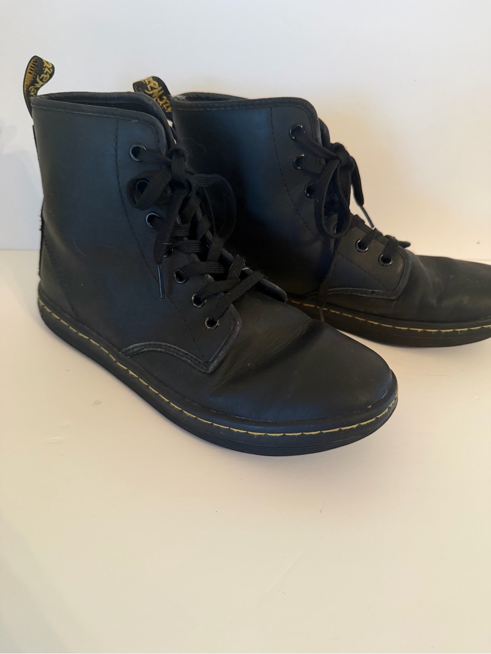 Dr. Martens Black Leather Lace-Up Combat Boots